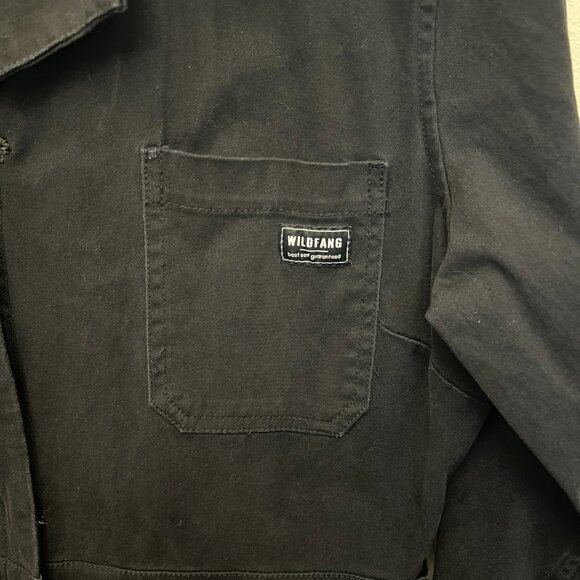 Wildfang The Essential Long Sleeve High Waisted Coverall in Black (L) - Picture 3 of 7